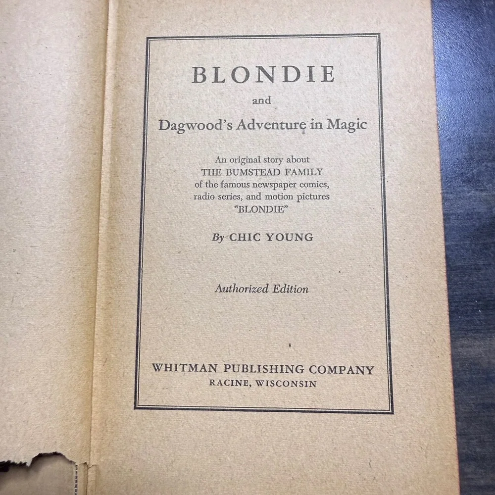 Blondie and Dagwood Adventure in Magic Whitman Authorized Edition‎ Young 1944